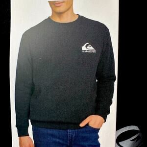 Quiksilver Men's Crew Neck Long Sleeve Sweatshirt size XL New Black